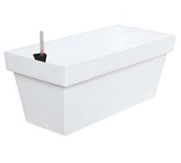 GELI Cube Case Bac à fleurs avec système d'arrosage, longueur 40 cm env. Couleurs, couleur:blanc