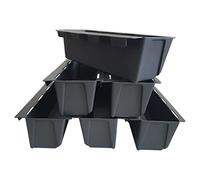 Geli Easy Lot de 6 pots de fleurs pour palettes européennes Anthracite