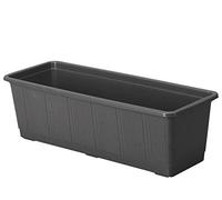 Geli Jardinière à réserve d’Eau Aqua 837 060 38, 60 cm, Anthracite, avec indicateur du Niveau d'eau