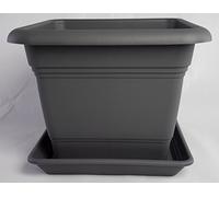 Geli Nora Pot Jardinière et Soucoupe de différentes tailles et couleurs 40 cm anthracite