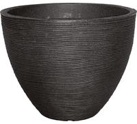 Geli Pot de fleurs / pot à cannelures rond Ø 40 cm anthracite