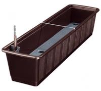 geli Thermo Plastic Aqua Green Plus Jardinière avec système d'irrigation et indicateur de niveau d'eau 100 cm marron