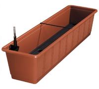 geli Thermo Plastic Aqua Green Plus Jardinière avec système d'irrigation et indicateur de niveau d'eau 60 cm Orange 06