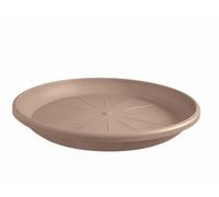 Geli Thermo Plastic Cylindro Soucoupe ronde en plastique pour pot de fleurs 13 cm taupe 40