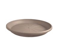Geli Thermo Plastic Cylindro Soucoupe ronde en plastique pour pot de fleurs 25 cm taupe 40