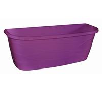 Geli Thermo Plastic Maya Bac à fleurs en plastique avec système d'arrosage intégré et système de fixation pour balcon purple 48