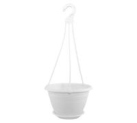 Geli Thermo Plastic Pot rond suspendu pour fleurs Galicia en plastique anthracite de 20 cm de diamètre 25 cm Blanc 10