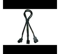 Gelid Solutions CA-PWM-01 : Câble d'alimentation interne PWM 4-Pin, 2 x 4-Pin vers 4-Pin, Longueur 0.35m, Connecteurs mâle et femelle, Noir