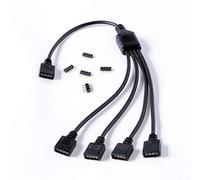 Gelid Solutions Répartiteur RVB 1 à 4 - Compatible ARGB, standard 12 V RGB et 5 V ARGB - Connectez jusqu'à 4 appareils RVB.