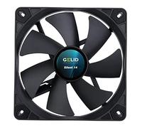 Gelid Solutions Silencieux 14 Noir | ventilateur 140 mm | Fonctionnement silencieux | Pales de ventilateur optimisées | Débit d'air élevé | connecteur 3 broches | RPM 1000 | 140x140x25mm | Noir