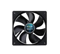 Gelid Solutions Silent 12 Black | Ventilateur 120 mm | Fonctionnement Silencieux | Pales de Ventilateur optimisées | Flux d'air élevé | Connecteur 3 Broches | RPM 1000 | 120 x 120 x 25 mm | Noir