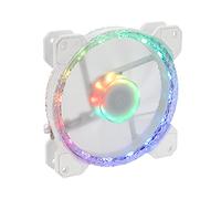 Gelid Solutions Stella Frost FN-Stella-02 - Ventilateur RVBA à double anneau, 24 LED RVBA (standard et adressable individuellement), moteur silencieux, circulation de l’air optimisée - 120 mm, Blanc