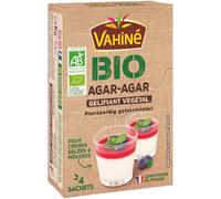 Gélifiant Alimentaire Agar-Agar Bio Poudre - 8 g (4 Sachets) - Pour Crèmes Gelées et Mousses - Gélifiant Végétal - Lot de 3