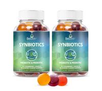 Gélifiés probiotiques + prébiotiques édulcorés à la stévia et au tapioca - Convient aux enfants et aux adultes, pour une meilleure santé intestinale, probiotiques et fibres hautement puissants - 120