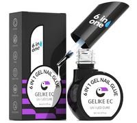 Gelike ec 6 en 1 Colle Faux Ongles Gel: Colle Capsule Americaine Ongle UV - Gummy Base Pose Americaine Builder, pour Vernis Semi Permanent, Faux Ongles, 8ML