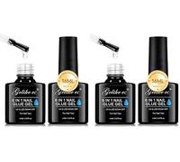 Gelike ec Colle Faux Ongles Gel - 6 en 1 UV Colle Capsule Americaine Ongle Extra Forte, Gummy Base Pose americaine, Nail Glue 2PCS 16ml (Lot de 2)