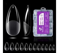 Gelike Ec Medium Amande Ongles Tips - 240pcs Gel Doux Conseils Pour Extensions D'ongles, Pmma Résine Claire Faux Ongles Presse Sur Les Ongles 10 Tailles