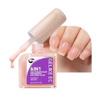 Gelike ec Vernis Durcisseur Ongle Fort et Croissance Soin de la Base de 8ml | Vernis pour Rembourrage des Ondes des Ongles pour Réparer les Ongles Fins et Cassés Vernis de Couleur Rose Taupe Velouté