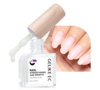 Gelike ec Vernis Durcisseur Ongle fort et Croissance Soin de la Base de Vernis pour Rembourrage des Ondes des Ongles pour Réparer les Ongles Fins et Cassés Vernis de Couleur Blanche Laitière