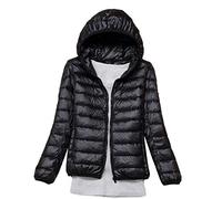 GELing Blouson Courte Manteau Doudoune Matelassée À Capuchon Pliable Chaudes Sport Veste Avec Rembourrage Noir 8XL