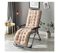 GELing Coussin Mat Coussin Bain de Soleil pour Lounge Fauteuil Chaise Transat de Jardin Fauteuil Relax épais Outdoor Assise ，Marron Clair,160X50X12cm