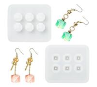 Gelirda Lot de 2 moules en silicone à quatre côtés en forme de losange pour | Moule à bijoux en silicone en forme de losange à quatre côtés pour résine, époxy, collier, bracelet, boucles d'oreilles
