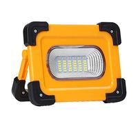 GELISURE Lampe de Travail LED 60W Rechargeable, 30LEDS 3600LM Projecteur Solaire LED Projecteur de Travail, Lampe de Chantier Portable avec Base Magnétique, IP54 Étanche, 3 Modes, Batterie