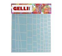 Gelli Arts Échelle Pochoir, matière synthétique, Blanc, 33 x 22.9 x 0.1 cm