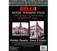 Gelli Arts Lot de 30 feuilles imprimables de 20,3 x 25,4 cm pour impression gel, supports mixtes, scrapbooking et loisirs créatifs - 30 images imprimables de 20,3 x 25,4 cm - Façades historiques