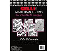 Gelli Arts Lot de 30 feuilles imprimables de transfert d'images et de textures pour impression gel, supports mixtes, scrapbooking, fabrication de cartes et loisirs créatifs - 30 images imprimables de