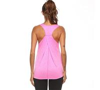 Gellmall Femme Débardeurs Sport Tee Shirt Sleeveless Racerback Yoga Fitness Course Top Workout Training Jogging Haut Casual Basic Vest L