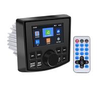 Geloo FM/AM Stéréo Marine Radio, Lecteur Multimédia MP5 Player Étanche BT USB Récepteur, Écran LED de 4 Pouces, Film Haute Définition pour Yachts, Bateaux Marins, Véhicule