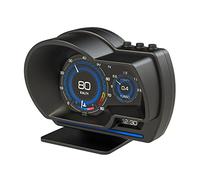 Geloo Head Up Display OBD2+GPS Dual System Gauge Smart Car HUD Compteur de Vitesse numérique Odomètre Avertisseur de survitesse Alarme de température d'huile