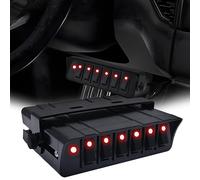 Geloo Interrupteur à bascule 6 vitesses SPST 12 V - Interrupteur marche/arrêt - 40 A maximum - Pour voiture, bateau, marine, voitures, camping-cars, caravanes, camions