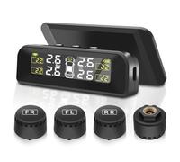 Geloo TPMS Système de contrôle de Pression des pneus Solaire 22/87 psi | universel 5 modes d'alarme de pression des pneus avec capteur de pression des pneus externe 5bar pour Camper Voiture, SUV