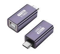 GELRHONR 2pack Adaptateur MIDI USB-C à B, convertisseur USB c vers USB b, Adaptateur d'imprimante USB b Femelle vers Type c mâle, pour Instruments de Musique MIDI,contrôleur DJ,imprimante