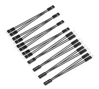 GELRHONR 8 pièces 2 Broches Simple Femelle à Double mâle séparateur de Cavalier pour pc Carte mère Puissance diode électroluminescente commutateur d'ordinateur réinitialiser Le Disque Dur HDD