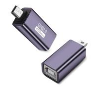 GELRHONR Adaptateur MIDI Mini USB à B, convertisseur Mini USB vers USB b, Adaptateur d'imprimante USB b Femelle vers Mini 5Pin mâle 480 Mbps, pour Instruments de Musique MIDI,Piano, imprimante