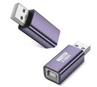 GELRHONR Adaptateur MIDI USB A à B, convertisseur USB 2.0 A vers USB b, Adaptateur d'imprimante USB b Femelle vers USB mâle, pour Instruments de Musique MIDI,Clavier, imprimante-2 Packs