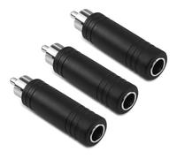 GELRHONR Adaptateur rca vers 1/4, 6,35mm (1/4 pouces) mono femelle vers prise mâle rca convertisseur quart de pouce pour mélangeur, ampli, caisson de basses -3pcs