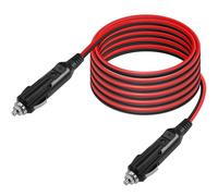 GELRHONR Allume-cigare de voiture 12v mâle à mâle cordon de charge, câble d'extension de prise d'allume-cigare automatique avec protection par fusible 25a, câble robuste 14 awg avec lumière led (3M)