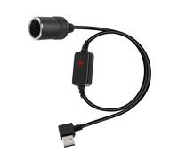 GELRHONR Câble adaptateur usb vers allume-cigare, prise usb a 5v 90 degrés vers prise allume-cigare de voiture 12v convertisseur femelle pour GPS, Dash cam, Electronic Dog (70cm/2.3Ft)