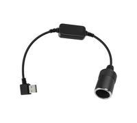 GELRHONR Câble adaptateur usb vers allume-cigare, prise usb a 5v 90 degrés vers prise allume-cigare de voiture 12v convertisseur femelle pour GPS, Dash cam, Electronic Dog (30cm/Ft)