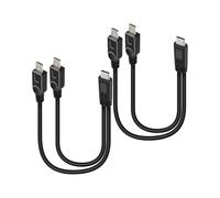 GELRHONR Câble de charge multi-séparateur usb c court 5v, 2 en 1 usb c mâle vers double cordon de charge micro mâle avec tablettes de téléphones portables et plus 30cm / 1ft (2pack)