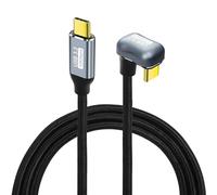 GELRHONR Câble de charge rapide USB C en forme de U, câble USB 3,2 Gen2 à 180 degrés, type C mâle vers mâle PD100W, 10 Gbps, 4K @ 60 Hz, pour Laptop, VR, téléphones, i/phone15/Pro Max (1M/3.2Ft)