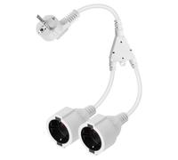 GELRHONR Câble d'extension de Contact de Protection, câble d'extension Schuko 250V16A IP44 Contact de Protection extérieur de Type F (CEE 7/7) sur Prise, pour la Maison, la Cuisine (Blanc 1to 2)
