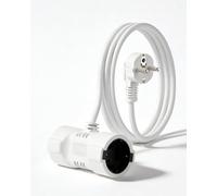 GELRHONR Câble d'extension de Contact de Protection, câble d'extension schuko en Forme de t 250v16a ip44 Contact de Protection extérieur (CEE 7/7), pour la Maison, la Cuisine (Weiß 1 M)