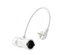 GELRHONR Câble d'extension de Contact de Protection, câble d'extension schuko en Forme de t 250v16a ip44 Contact de Protection extérieur (CEE 7/7), pour la Maison, la Cuisine (Weiß 0.5 M)