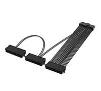 GELRHONR Câble d'extension PSU, câble triple PSU 3 alimentation 24 broches, câble de carte mère ATX 24 (20 + 4) broches pour démarrage de l'alimentation du châssis-1ft/30cm