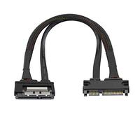 Gelrhonr Câble d'extension SATA 22 broches 7 + 15 SATA mâle vers femelle avec verrou de verrouillage pour disque dur, SSD, lecteurs optiques, graveurs DVD, cartes PCI 0,3 m (6 Gbps/s)
